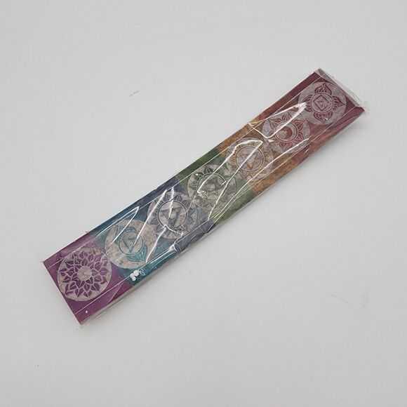 Boho Incense Stick Holder Curved Soapstone Chakra Diwali Multicolor Decor Crocon - Picture 1 of 8